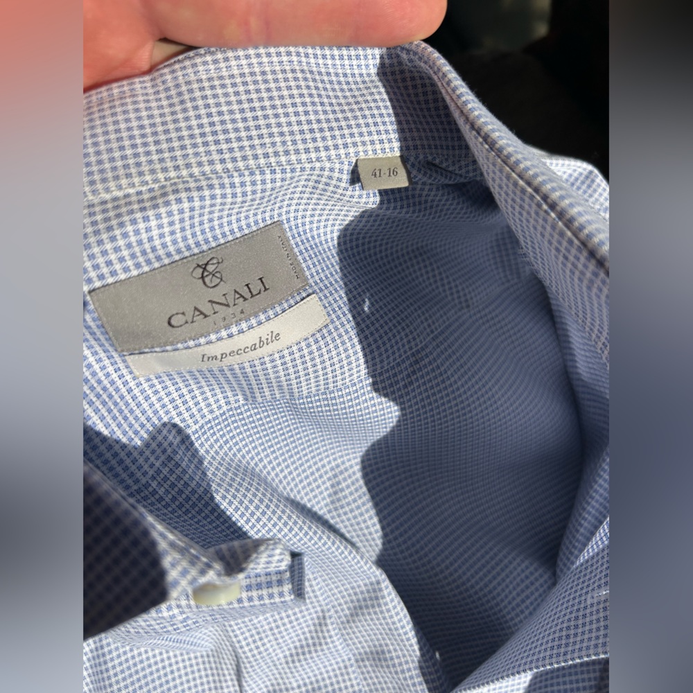Canali Impeccable button down short sleeved